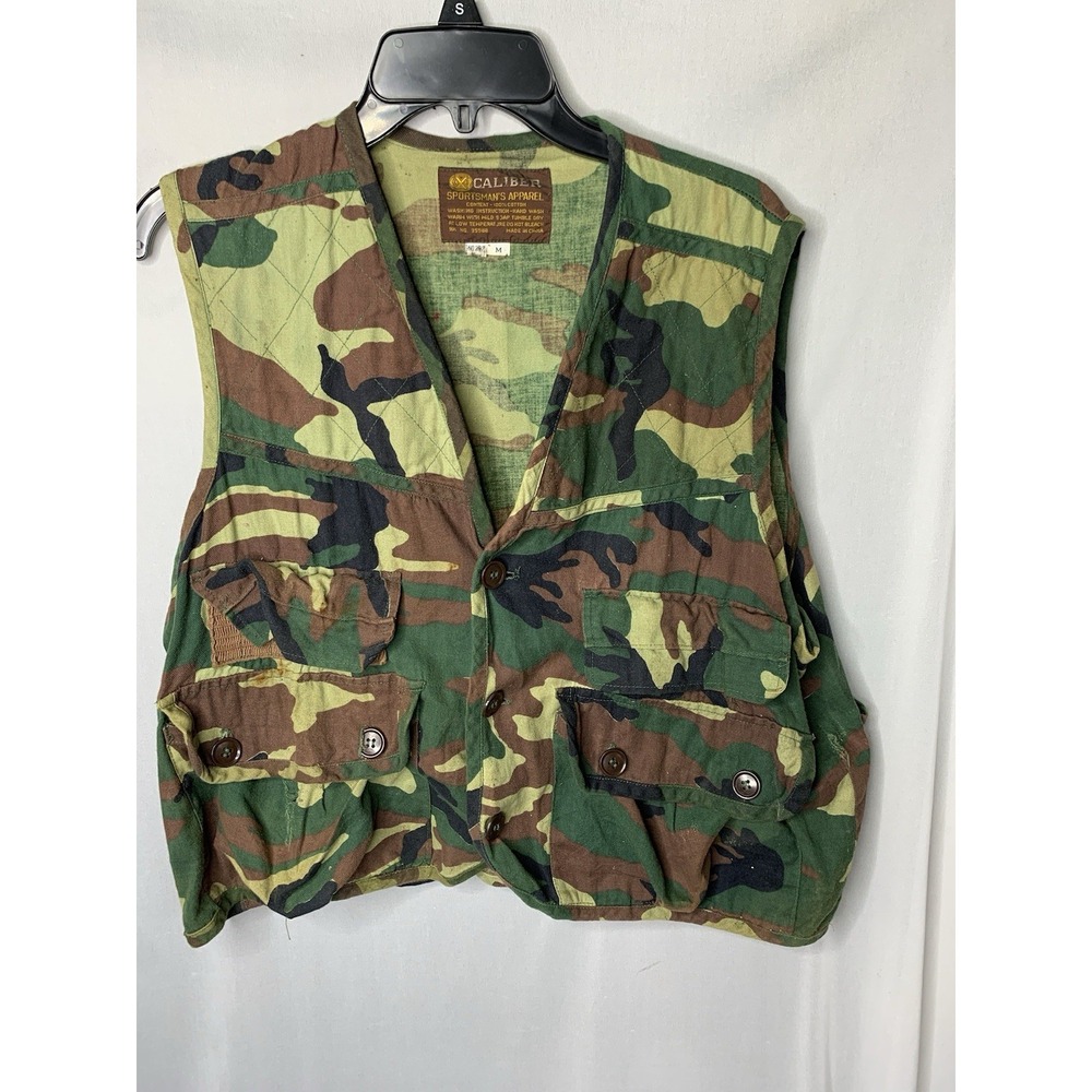 Mens M Caliber Sportsman Apparel‎ Hunting Camo Bird Vest Distressed